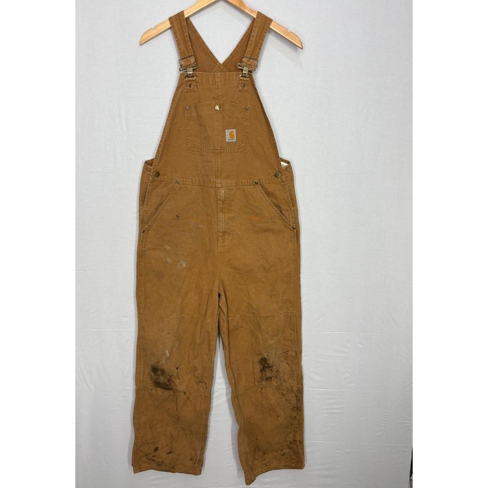 Carhartt Brown Canvas Work Overalls